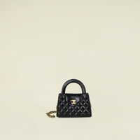 Chanel Black CC Mini Kelly Shopping Bag