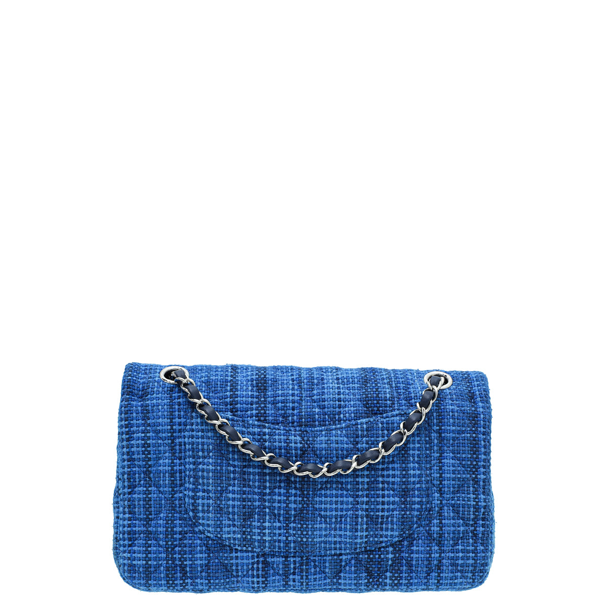 Chanel Blue CC Classic Tweed Double Flap Medium Bag-Chanel-THE CLOSET