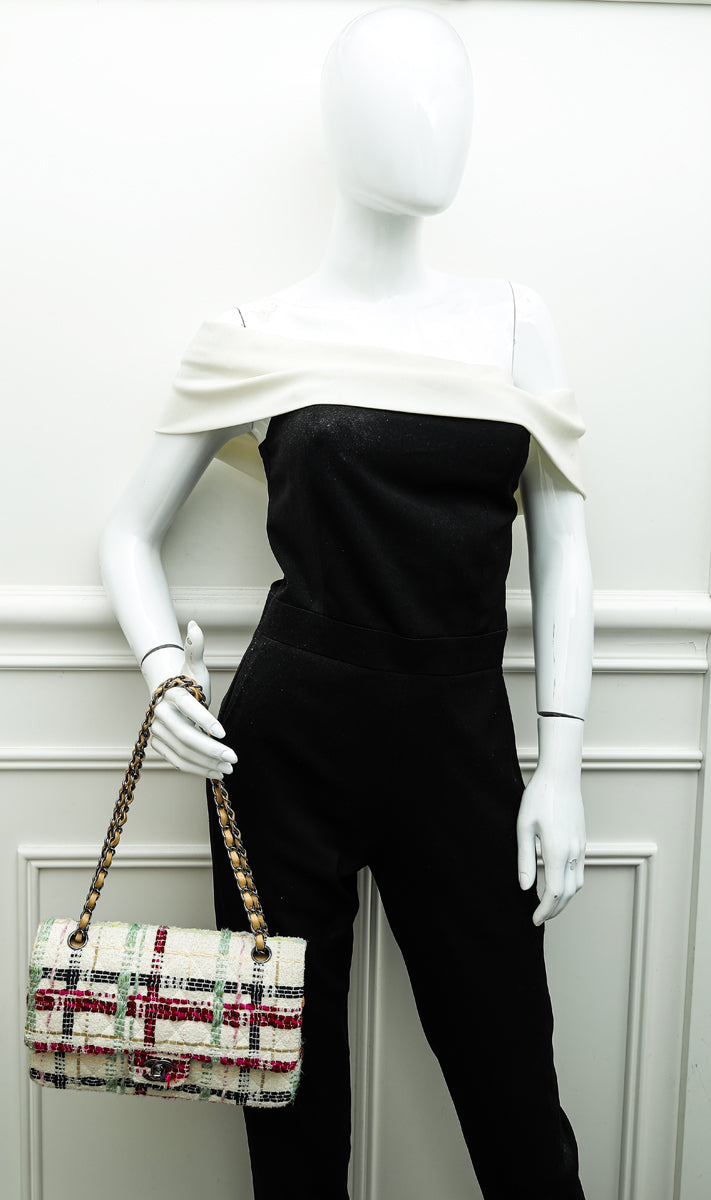 Chanel Pre-owned 2002 Tweed East West Shoulder Bag - Black