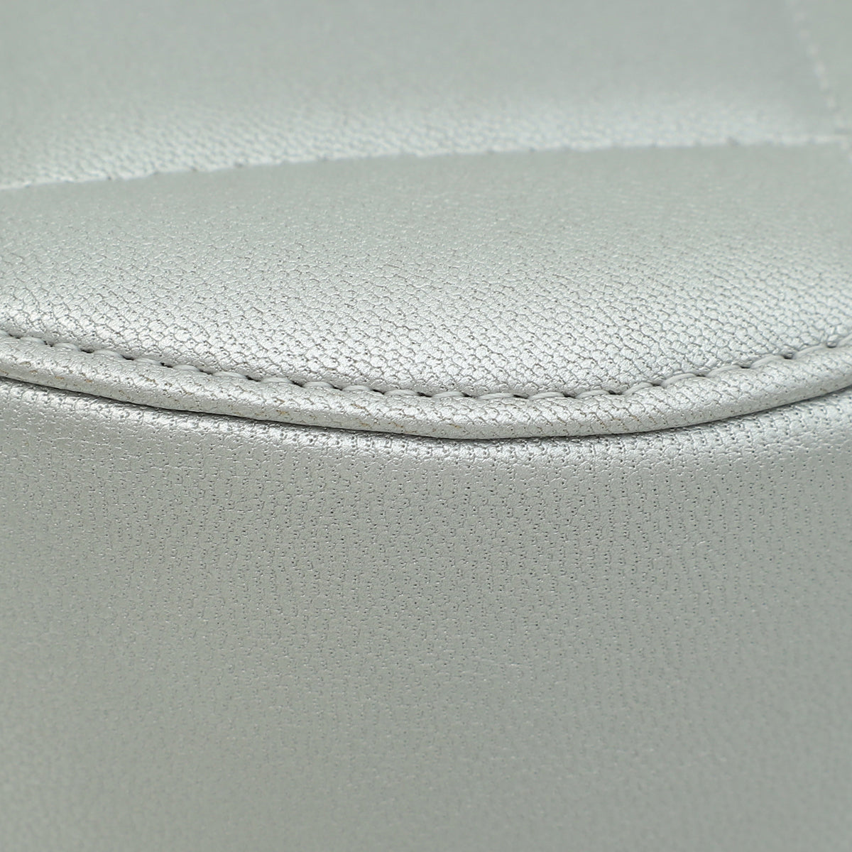 Chanel Metallic Silver 19 Round Mini Clutch W/ Chain-Chanel-THE CLOSET