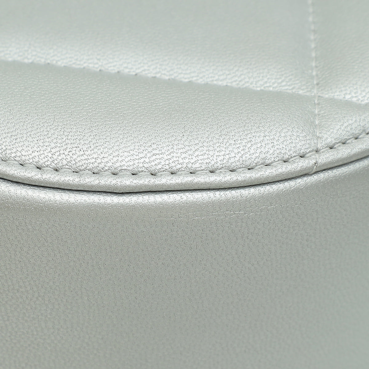 Chanel Metallic Silver 19 Round Mini Clutch W/ Chain-Chanel-THE CLOSET