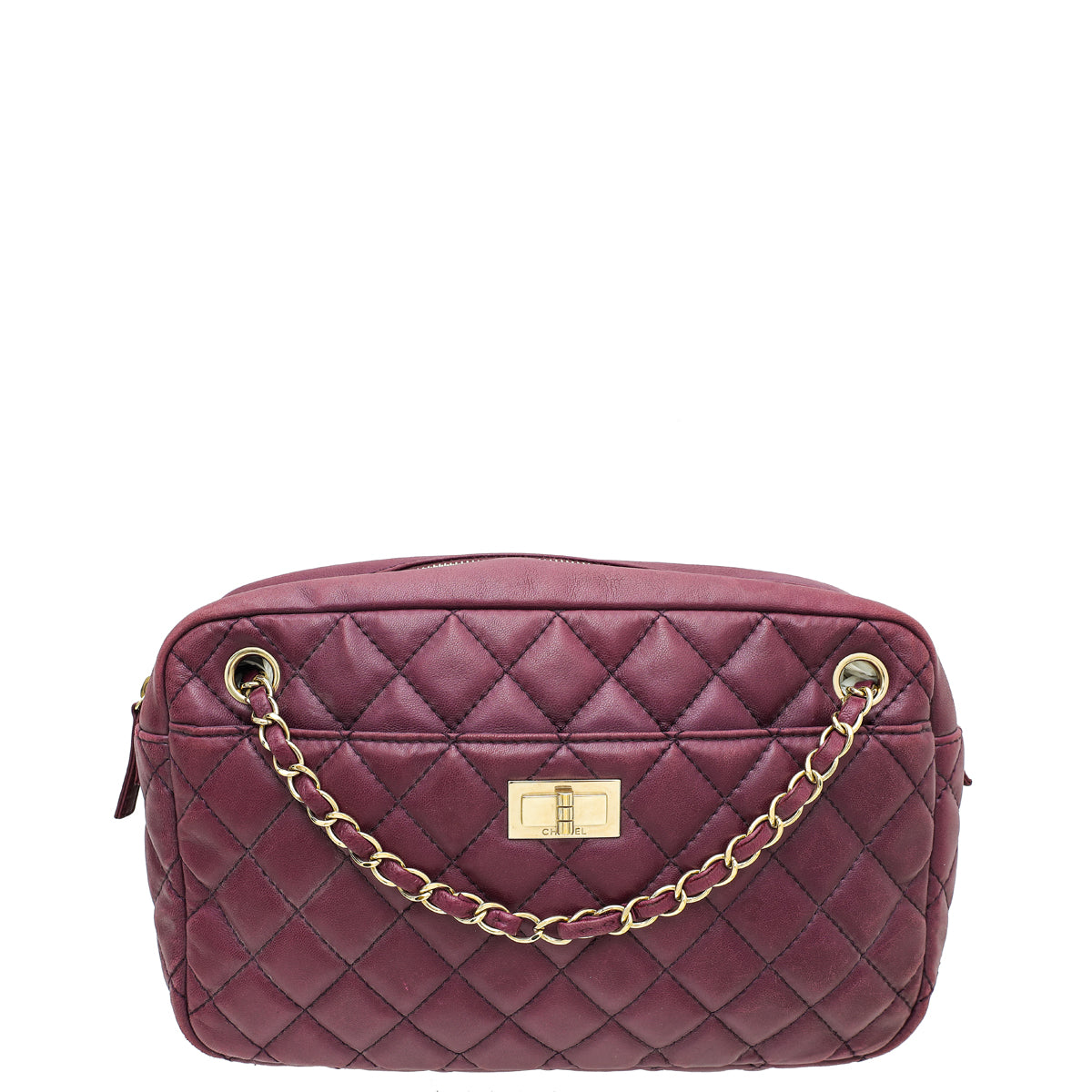 Chanel Violet Reissue Quilted Large Camera Bag