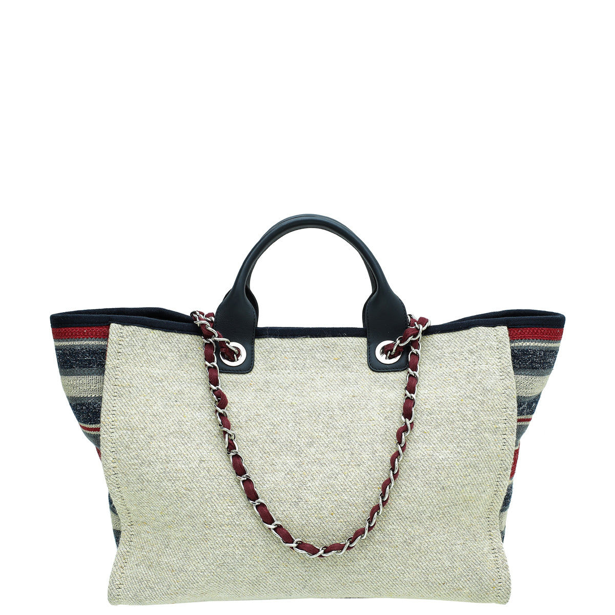Chanel Beige Multicolor Deauville Shopping Tote Bag-Chanel-THE CLOSET