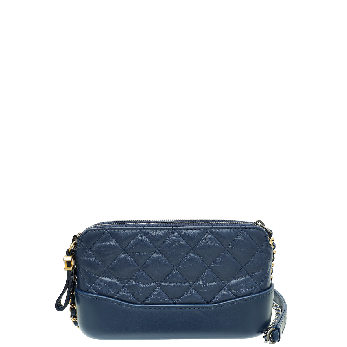 Chanel Blue Gabrielle Double Zip Chain Pouch-Chanel-THE CLOSET