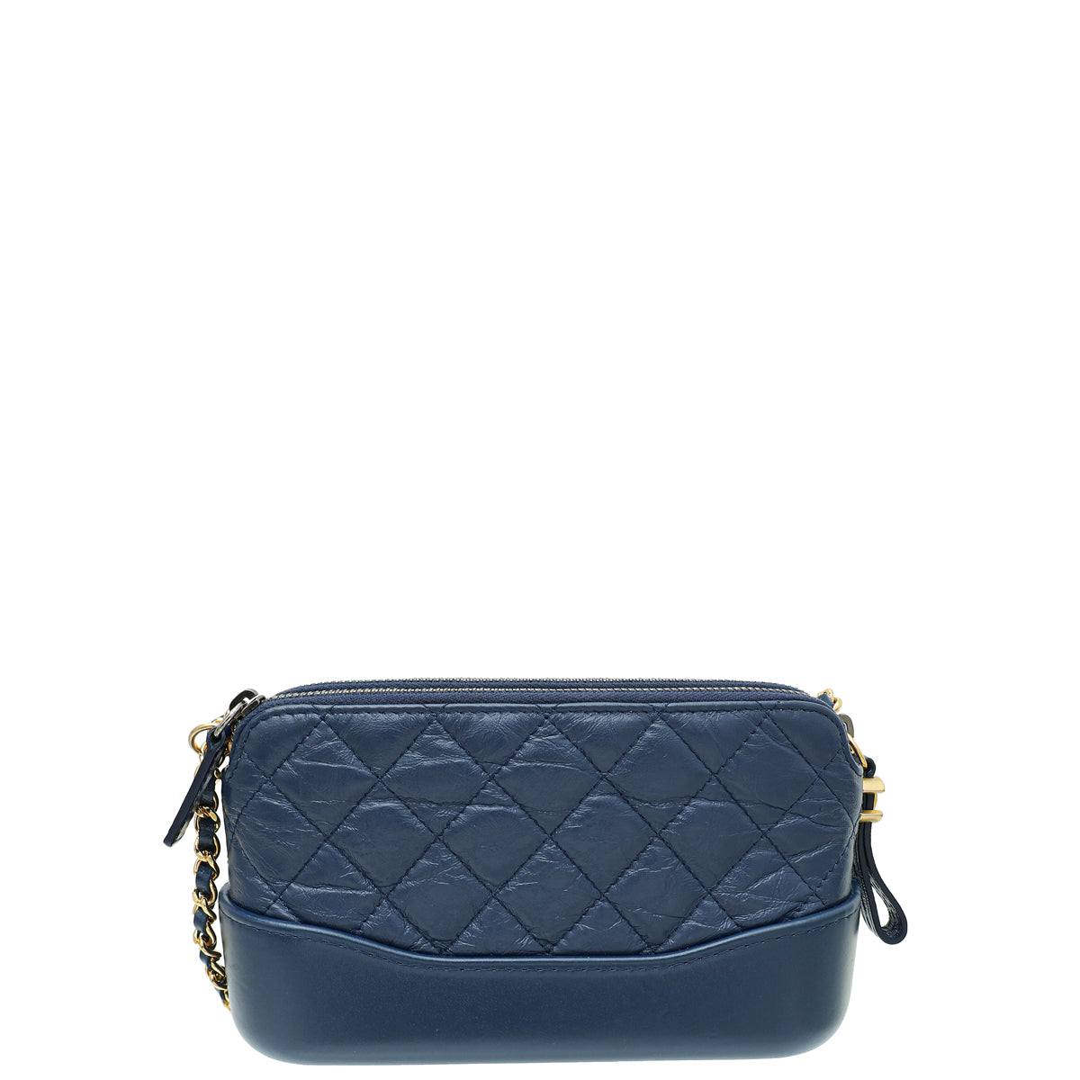 Chanel Blue Gabrielle Double Zip Chain Pouch-Chanel-THE CLOSET