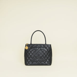 Chanel Black CC Timeless Medallion Tote Bag