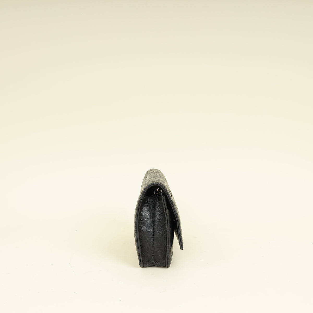 Chanel Black CC Camellia Flower Embossed Wallet On Chain