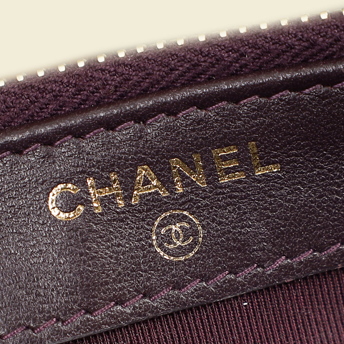 Chanel Prune CC Double Zip Clutch With Chain Crossbody Bag