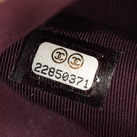 Chanel Prune CC Double Zip Clutch With Chain Crossbody Bag