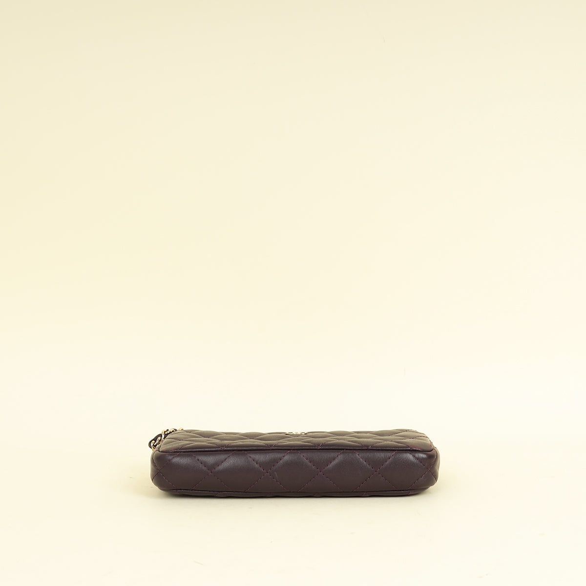 Chanel Prune CC Double Zip Clutch With Chain Crossbody Bag