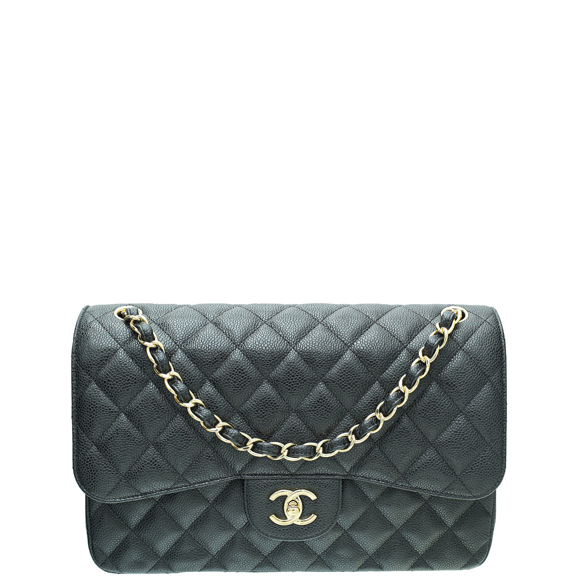 Chanel Black Classic Double Flap Jumbo Bag-Chanel-THE CLOSET