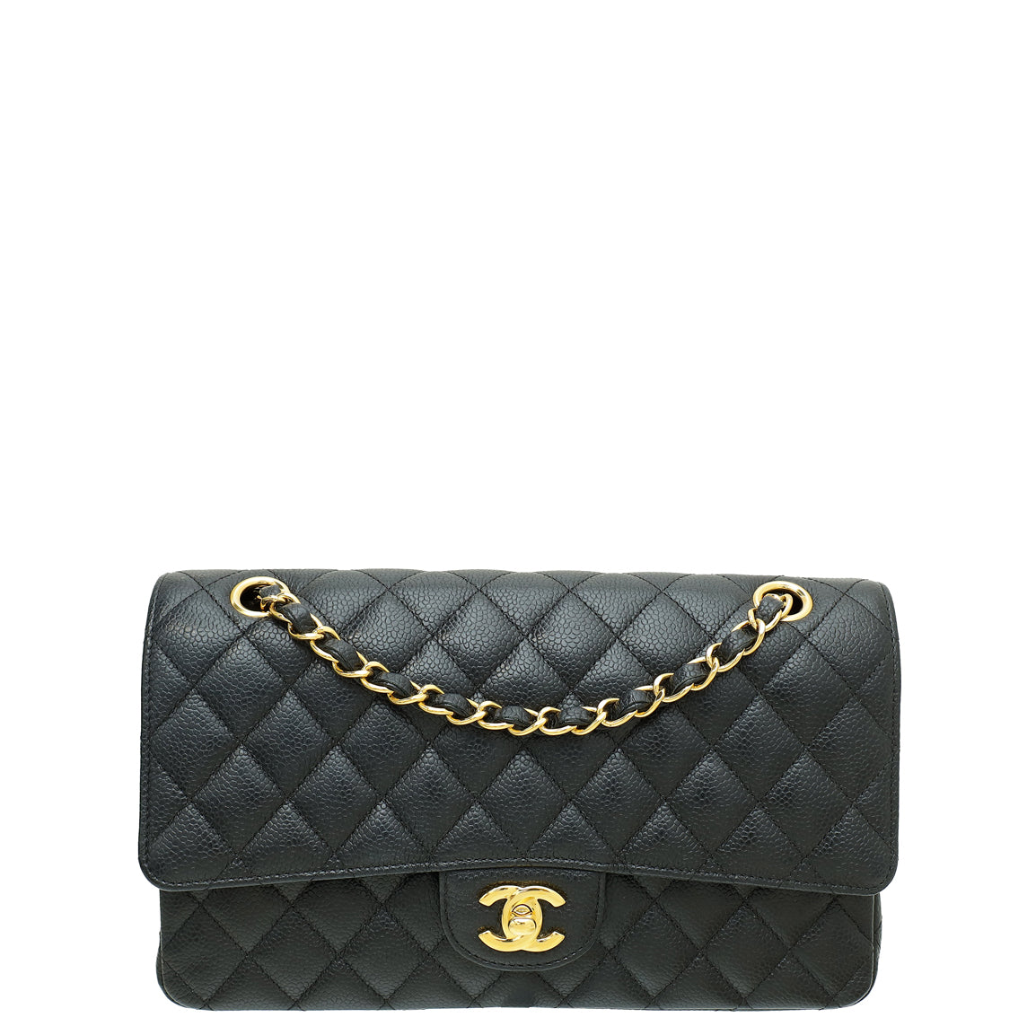 Chanel Black CC Classic Double Flap Medium Bag-Chanel-THE CLOSET