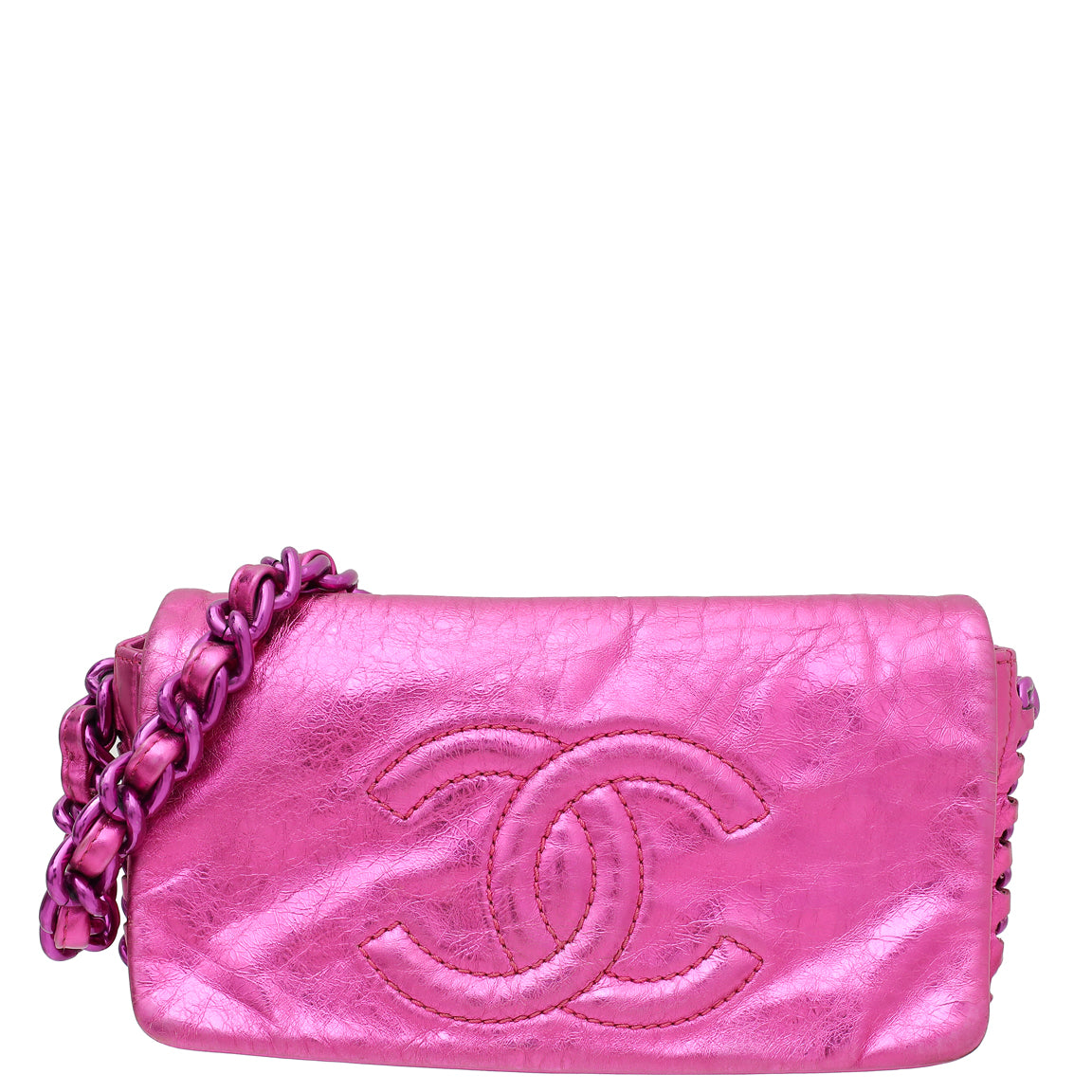 Chanel Metallic Fuchsia CC Timeless Chain Flap Bag-Chanel-THE CLOSET