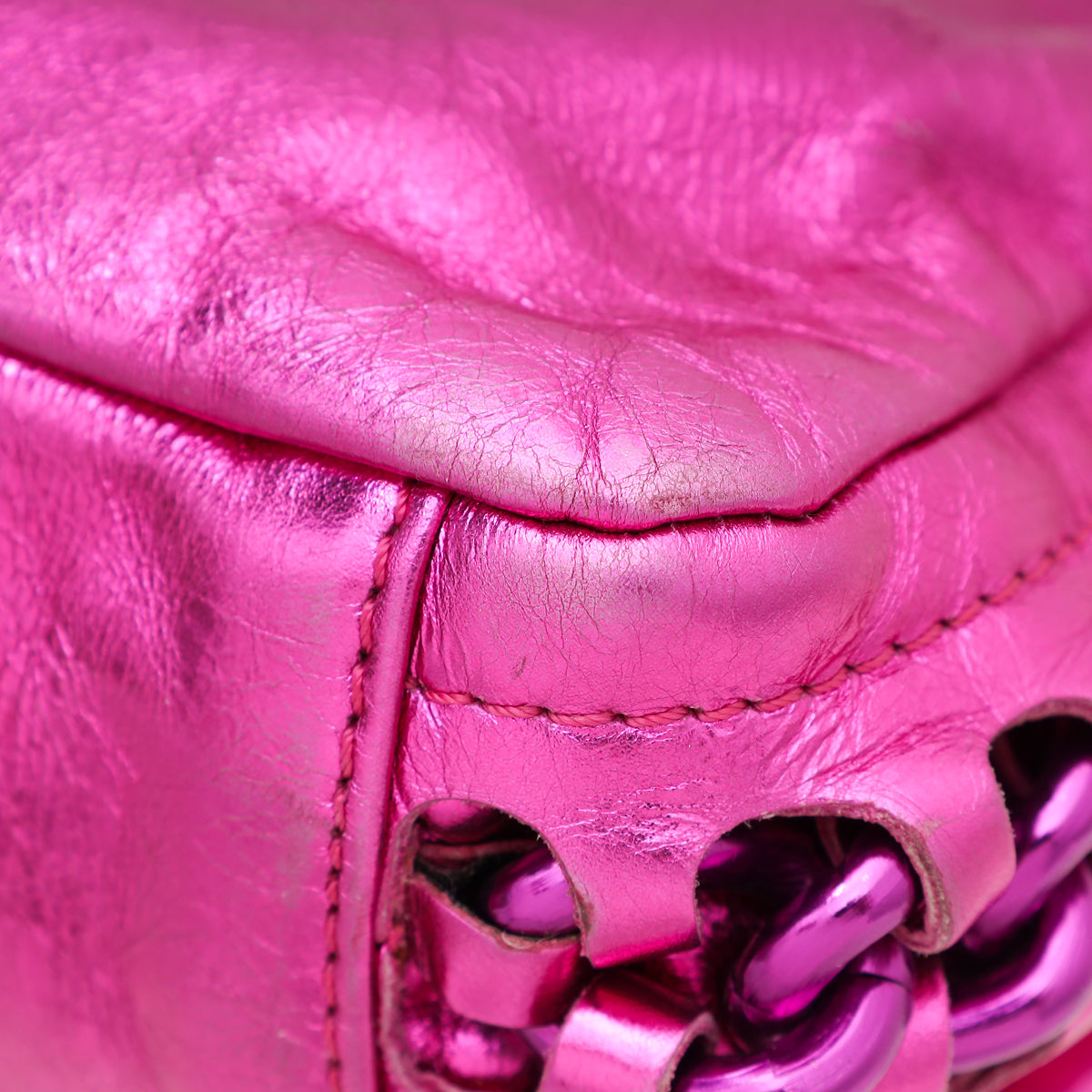 Chanel Metallic Fuchsia CC Timeless Chain Flap Bag