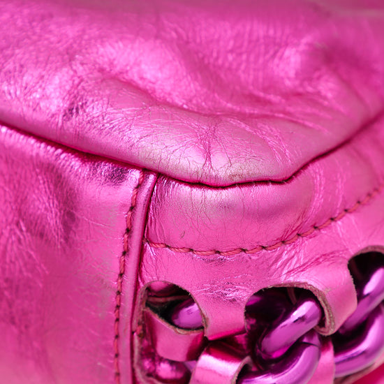 Chanel Metallic Fuchsia CC Timeless Chain Flap Bag