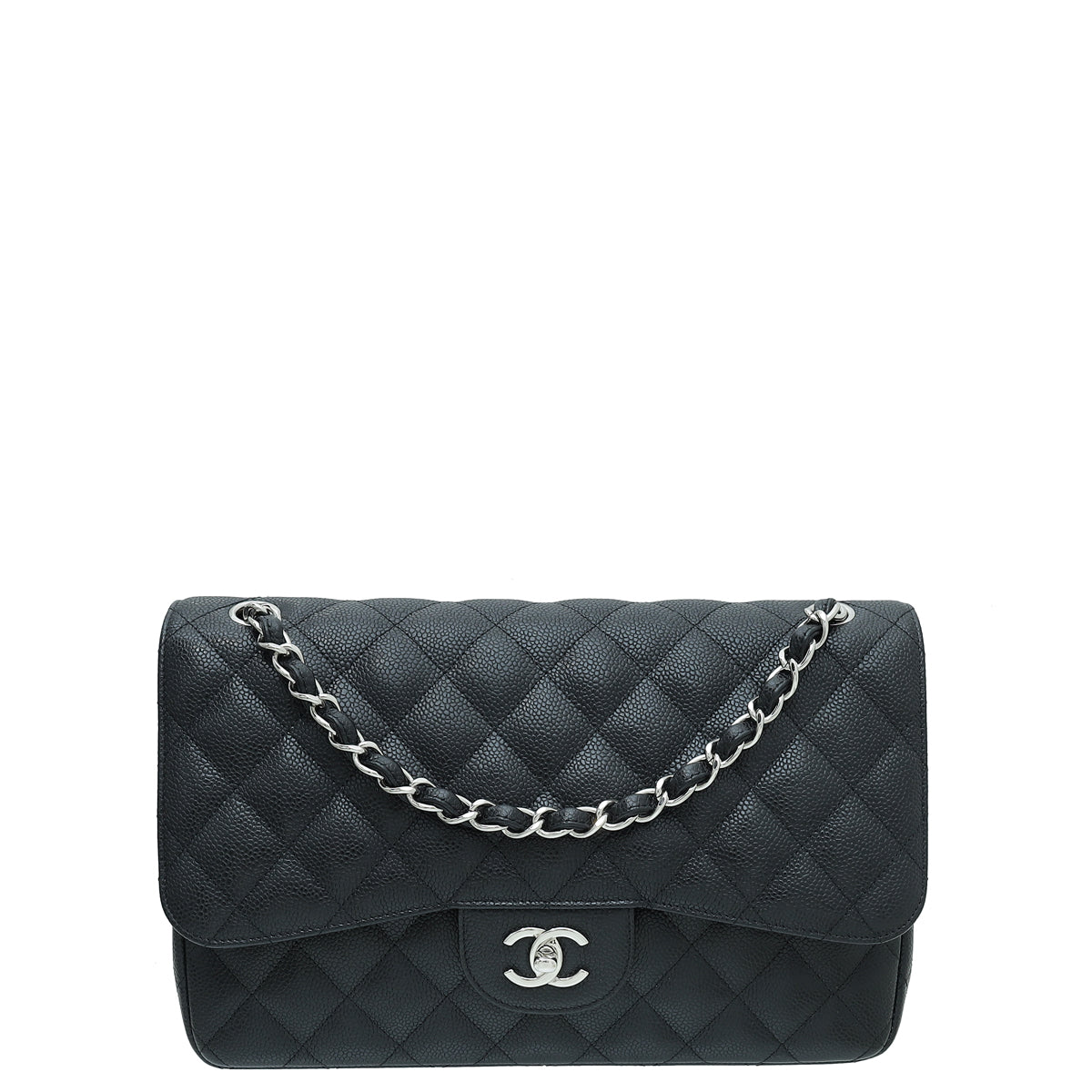 Chanel Black CC Classic Double Flap Jumbo Bag-Chanel-THE CLOSET