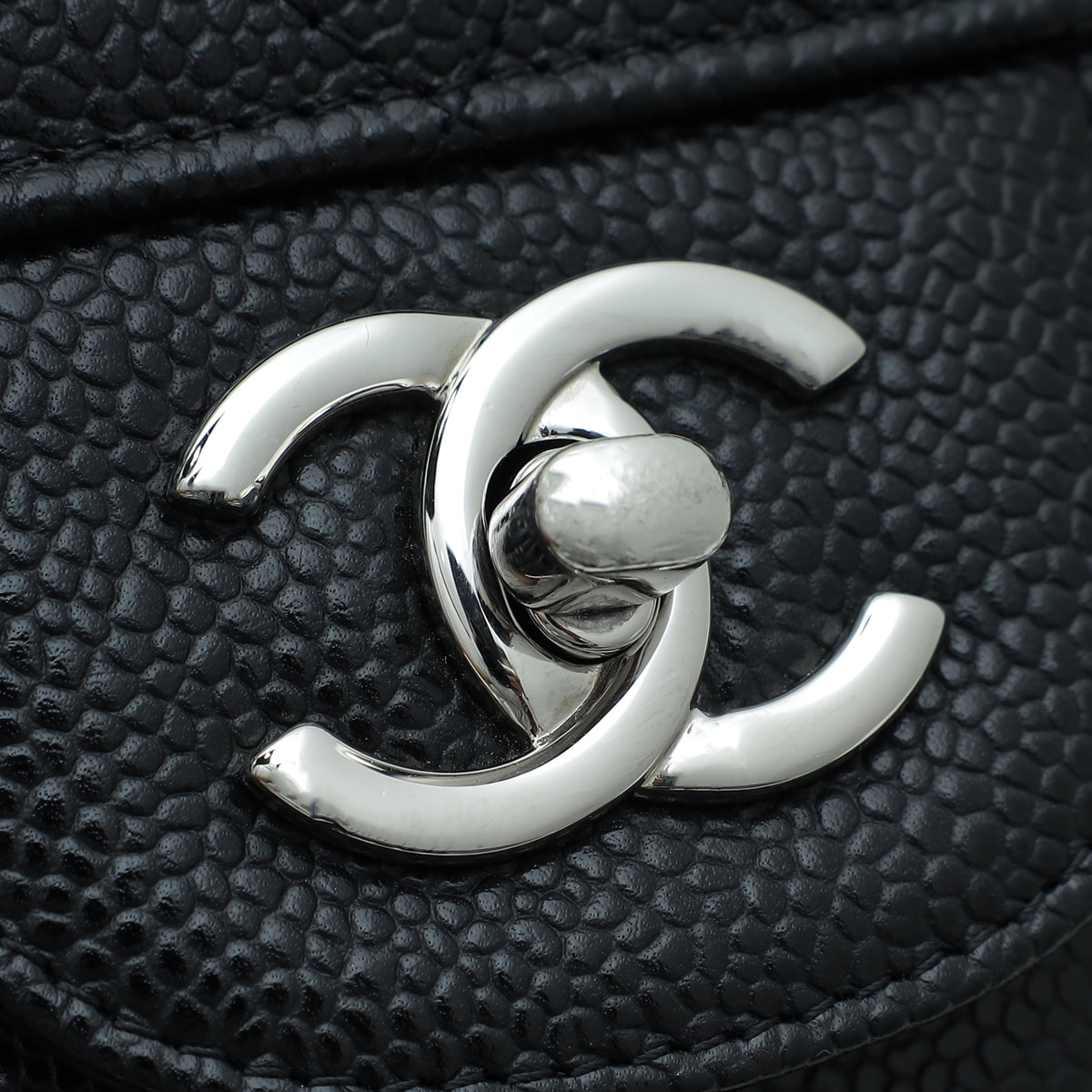 Chanel Black CC Classic Double Flap Jumbo Bag