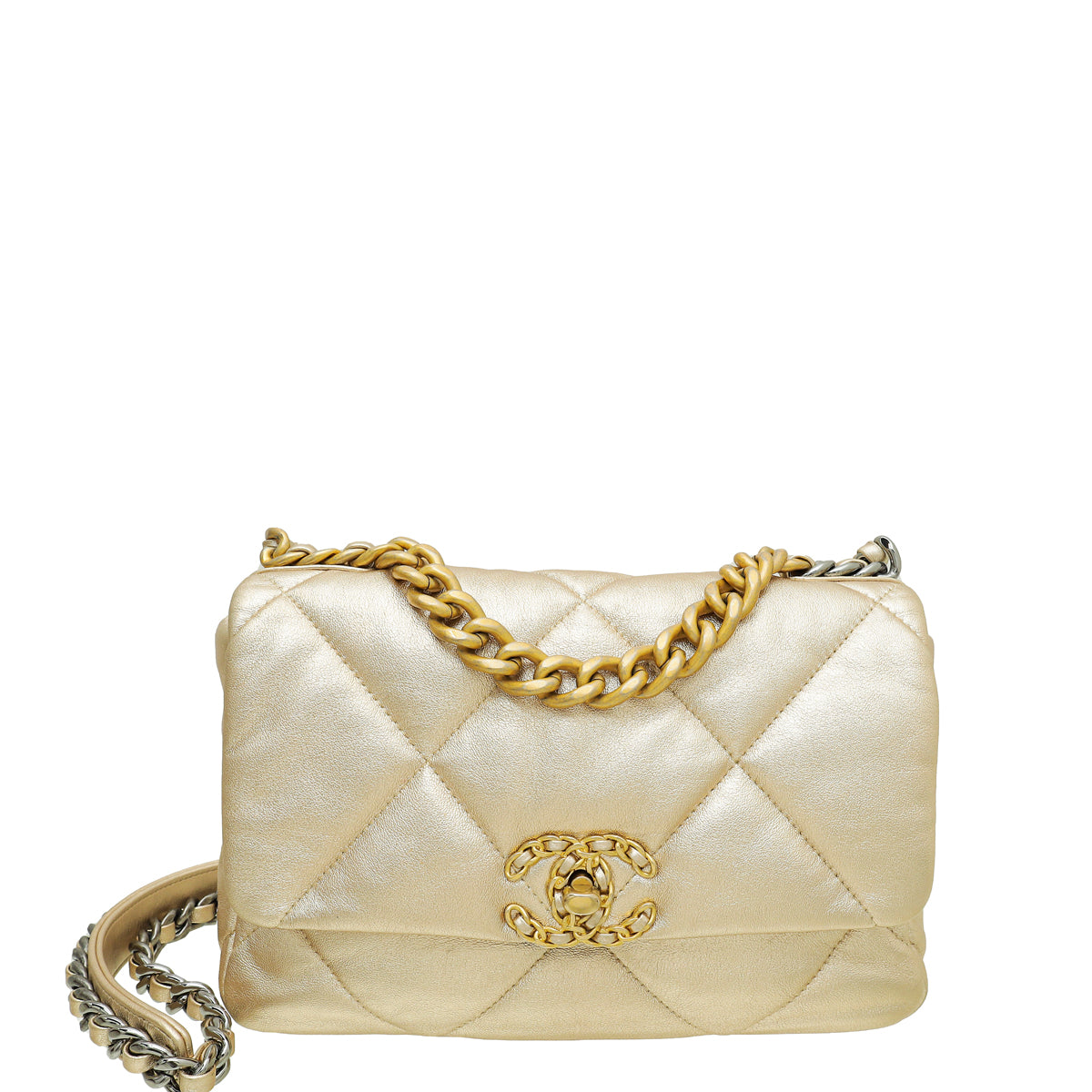 Chanel Metallic Gold 19 Small Bag-Chanel-THE CLOSET