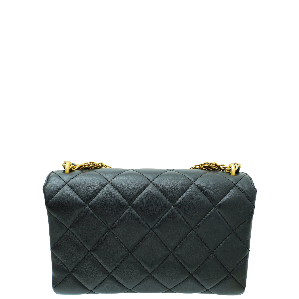 Chanel Black CC Crystal Logo Chain Flap Bag-Chanel-THE CLOSET