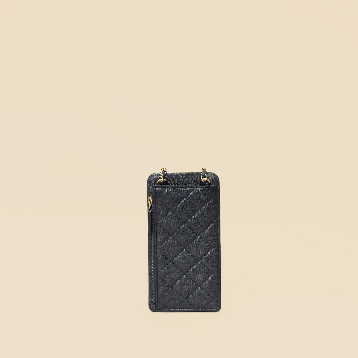 Chanel Navy Blue CC Compact Phone Chain Pouch-Chanel-THE CLOSET