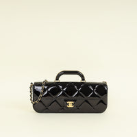 Chanel Black CC Large Flap Bag with Top Handle Bag