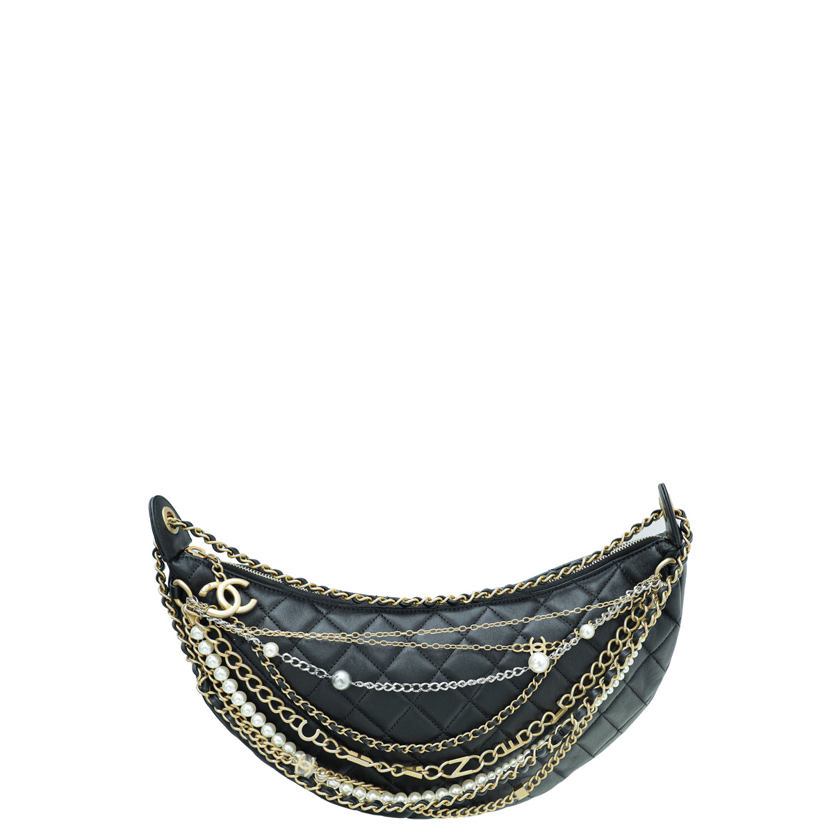 Chanel Black CC All About Chains Hobo Bag-Chanel-THE CLOSET