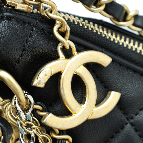 Chanel Black CC All About Chains Hobo Bag