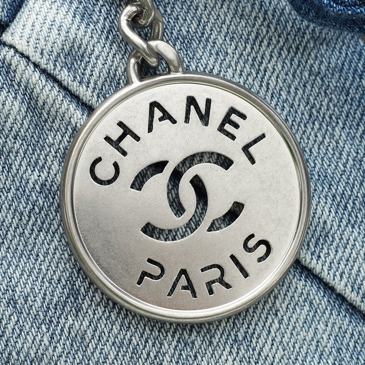 Chanel Blue Denim 22 Small Hobo Bag