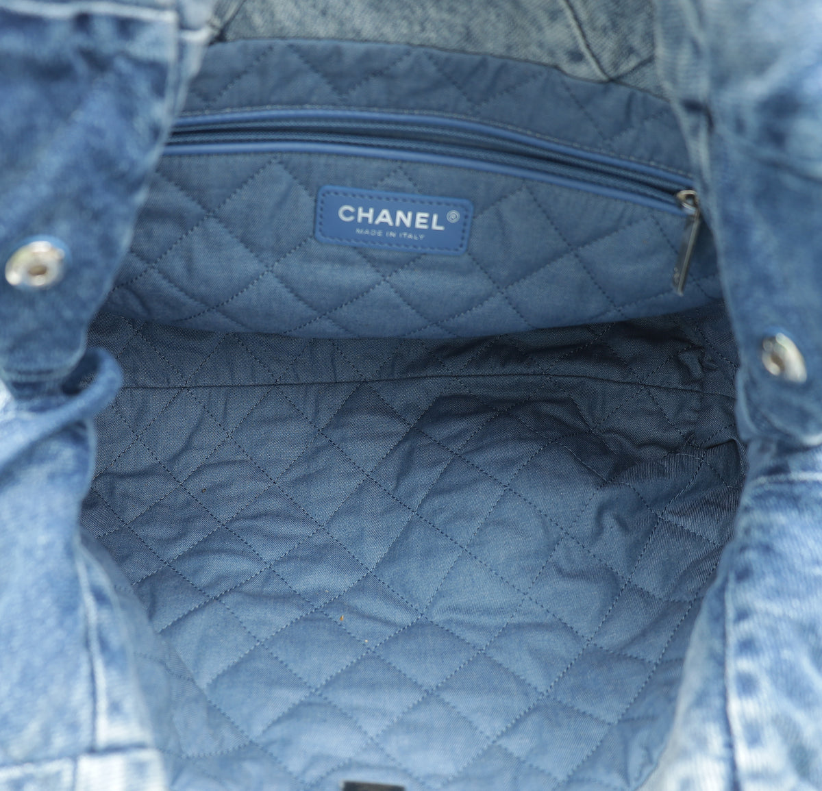 Chanel Blue Denim 22 Small Hobo Bag