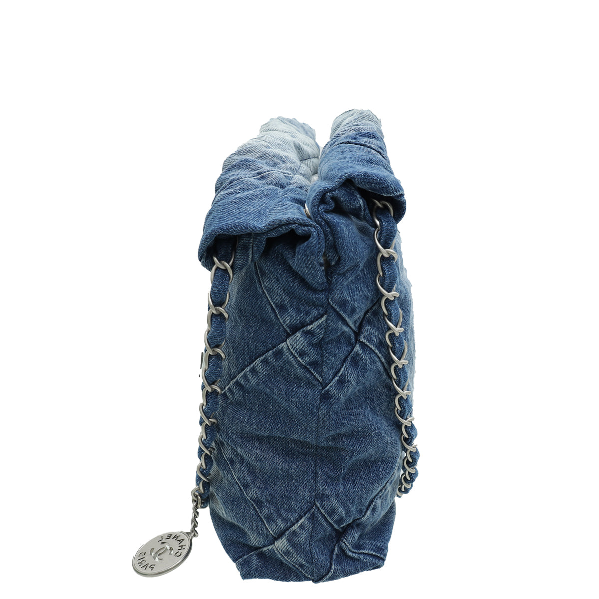 Chanel Blue Denim 22 Small Hobo Bag