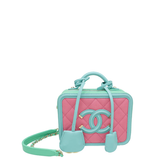 Chanel Tricolor CC Filigree Vanity Vanity Mini Case – The Closet