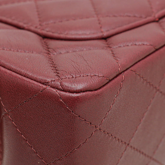 Chanel Burgundy CC Mini Rectangular Flap Bag