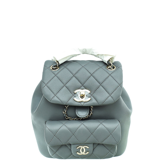 Chanel Grey Business Affinity Mini Backpack ○ Labellov ○ Buy and