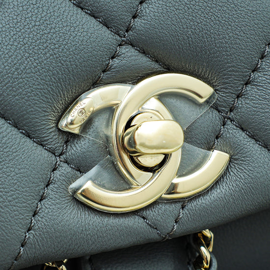 Chanel Grey CC Duma Quilted Small Drawstring Backpack Bag – The Closet