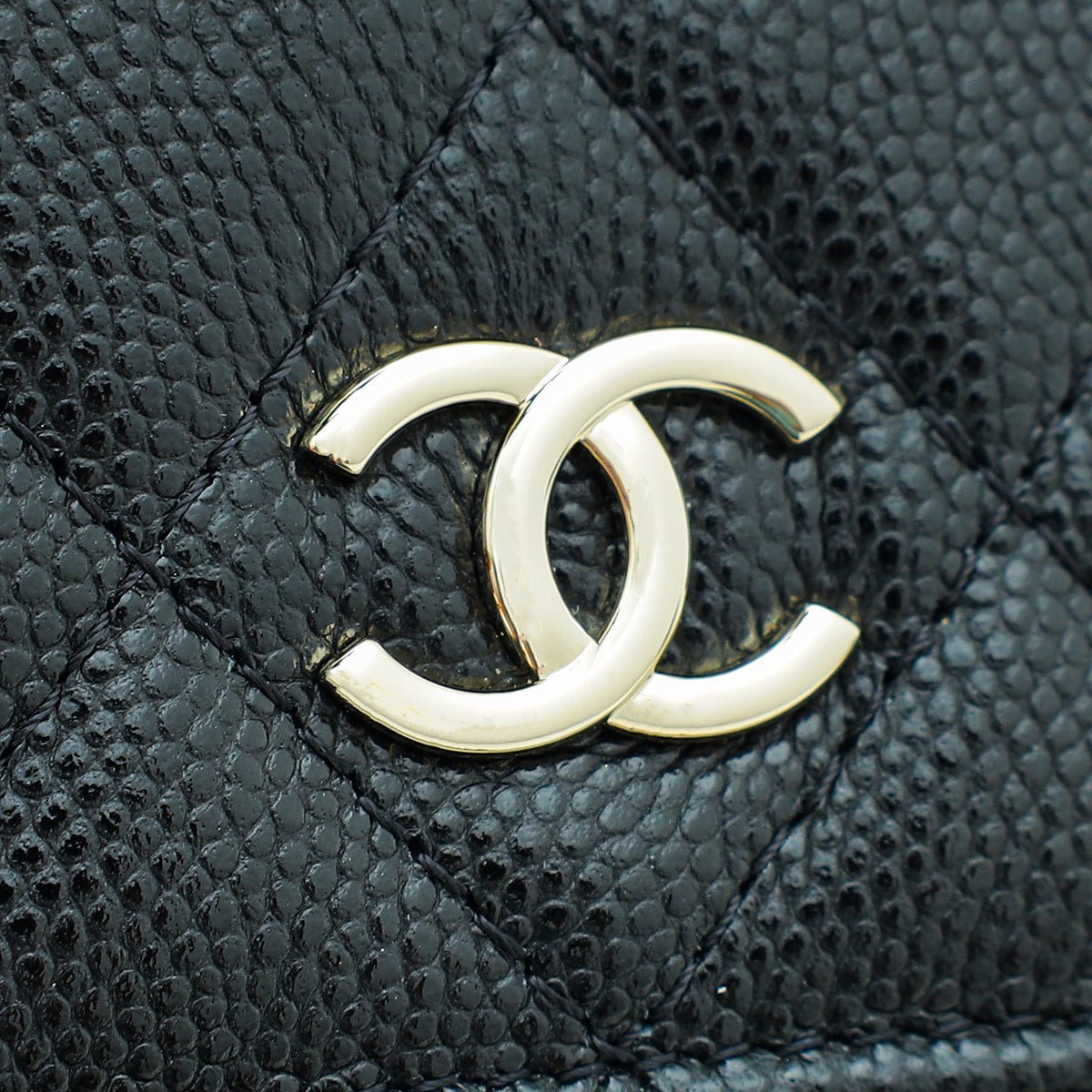 Chanel Black CC Pearl Wallet On Chain Leather ref.970151 - Joli Closet