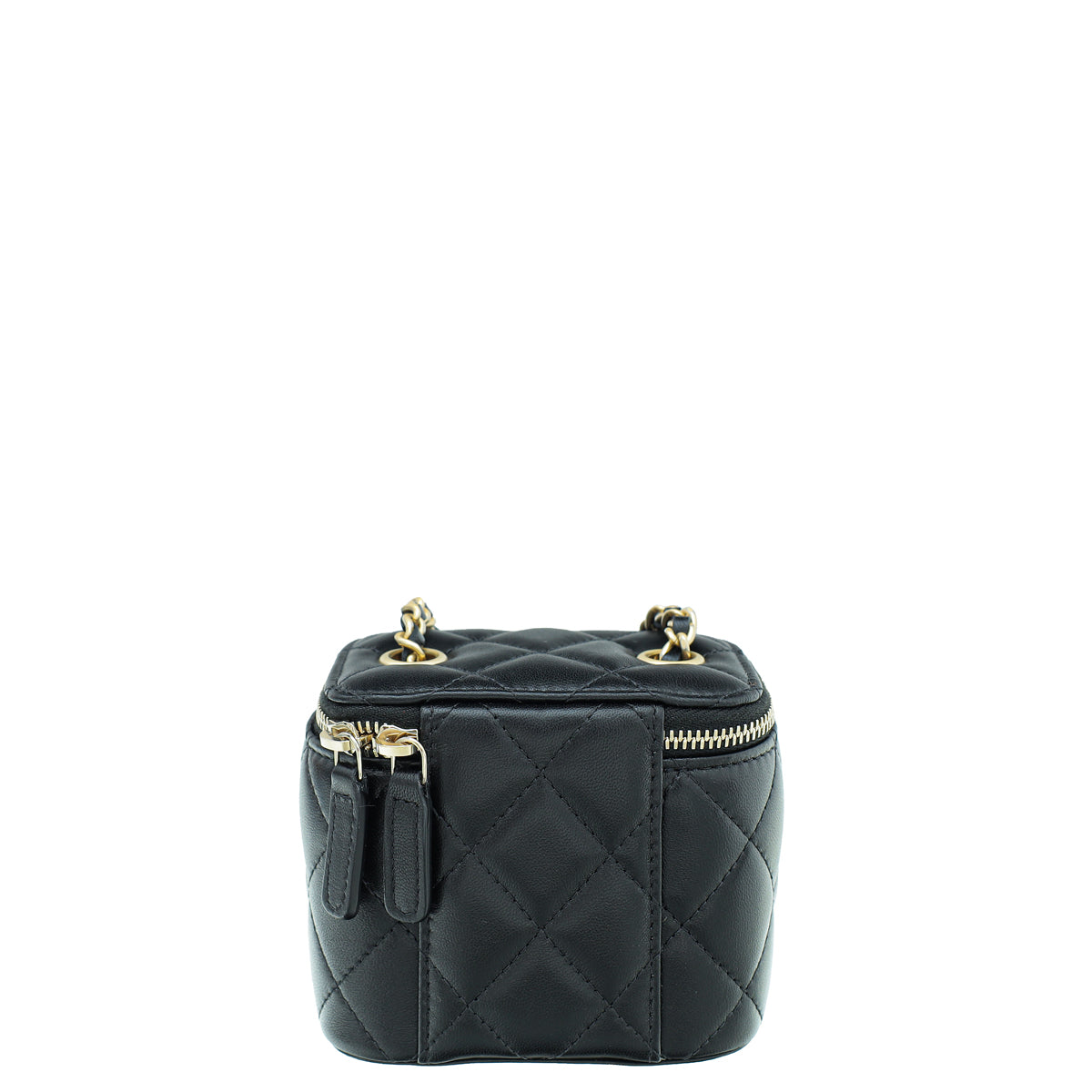 Chanel Black Mini Pearl Crush Vanity Case With Chain-Chanel-THE CLOSET