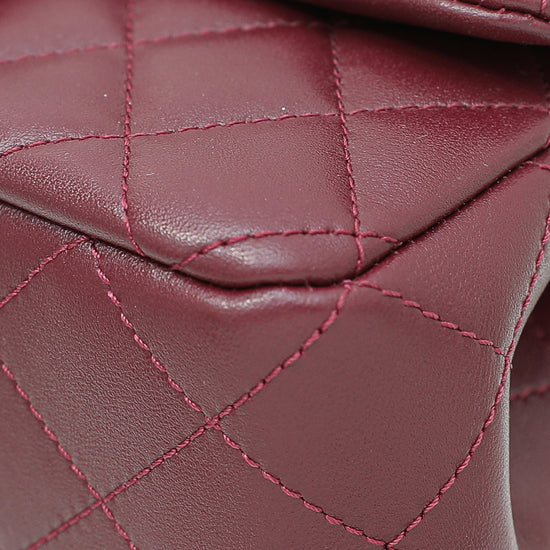 Chanel Burgundy Camellia Crush Flap Bag