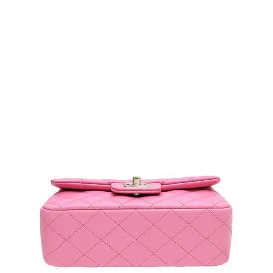 Chanel Pink CC Mini Rectangular Top Handle Bag – The Closet