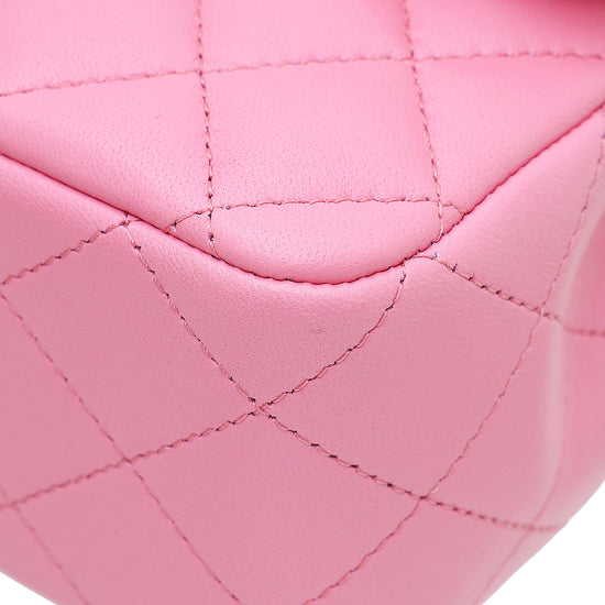 Chanel Pink CC Mini Rectangular Top Handle Bag