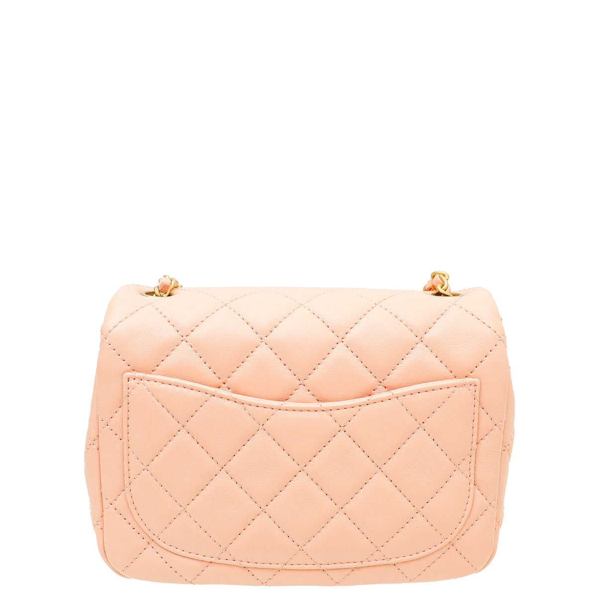 Chanel Peach CC Pearl Crush Flap Bag-Chanel-THE CLOSET