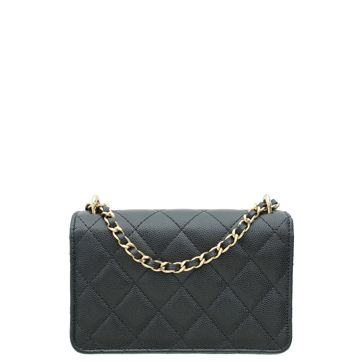 Chanel Black CC Chain Wallet W/ Metal Bag Charm-Chanel-THE CLOSET
