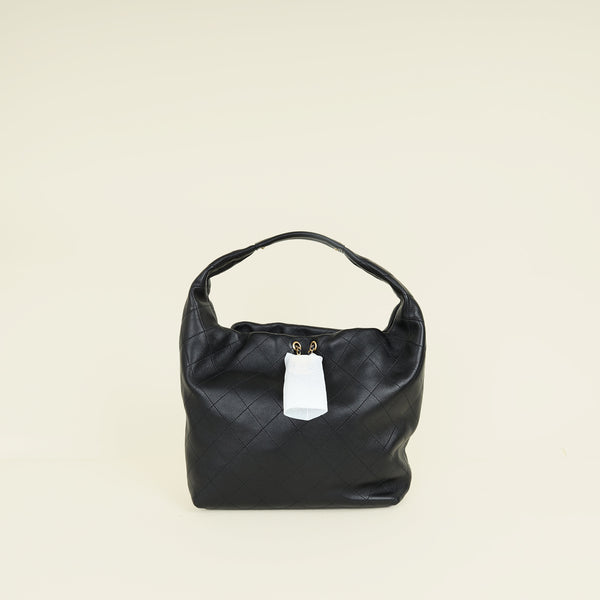 Chanel Black CC Hobo Large Bag – THE CLOSET