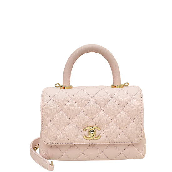 Chanel Pink Extra Mini Coco Handle Flap Bag
