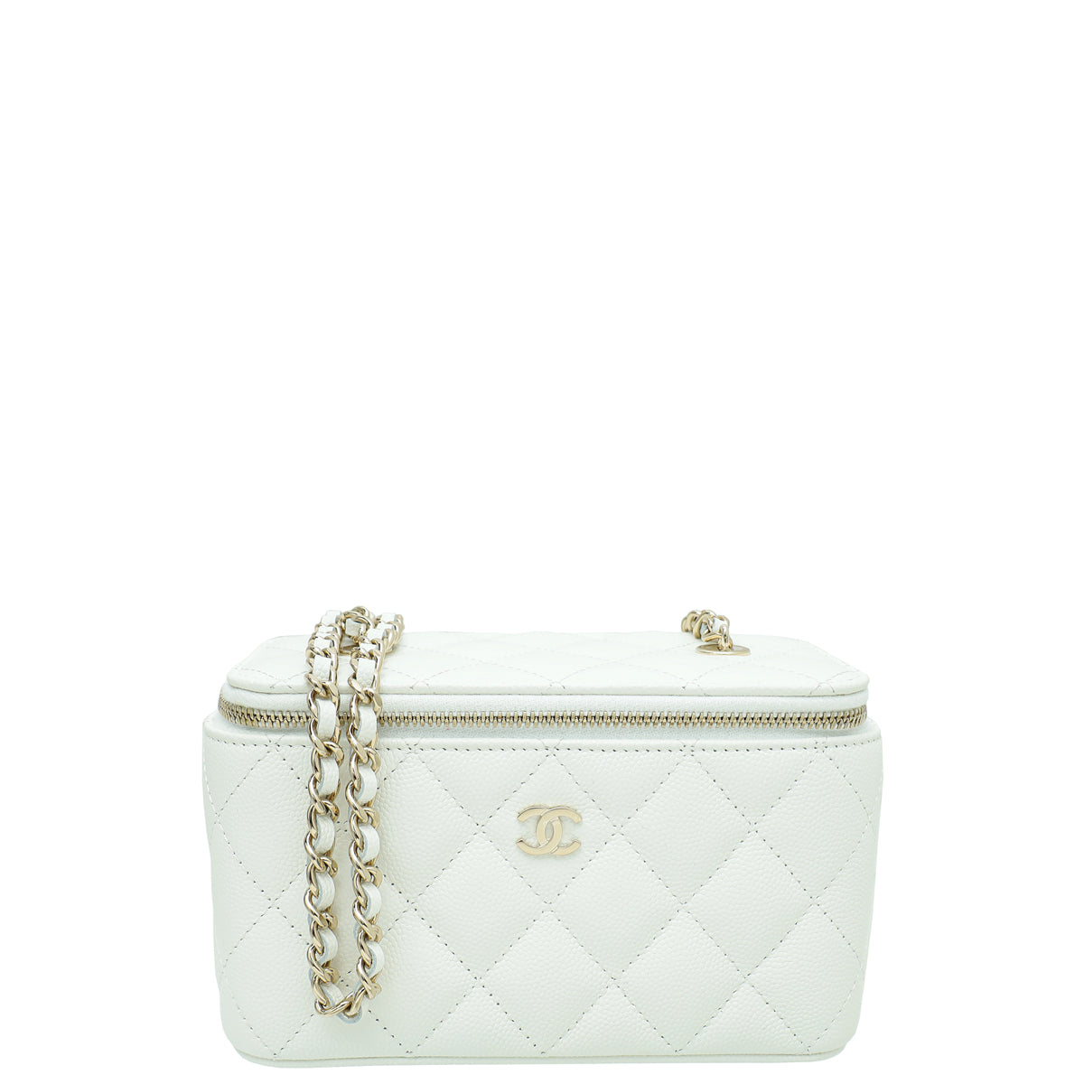Chanel White CC Vanity Small Crossbody Bag-Chanel-THE CLOSET
