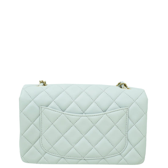 Chanel Light Grey CC Mini Rectangular Flap Bag