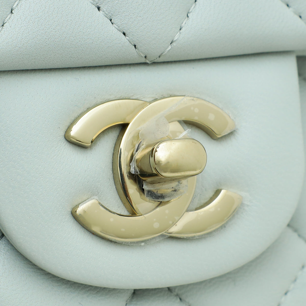 Chanel Light Grey CC Mini Rectangular Flap Bag