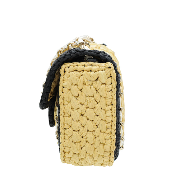 Chanel Bicolor CC Braided Raffia Mini Bag