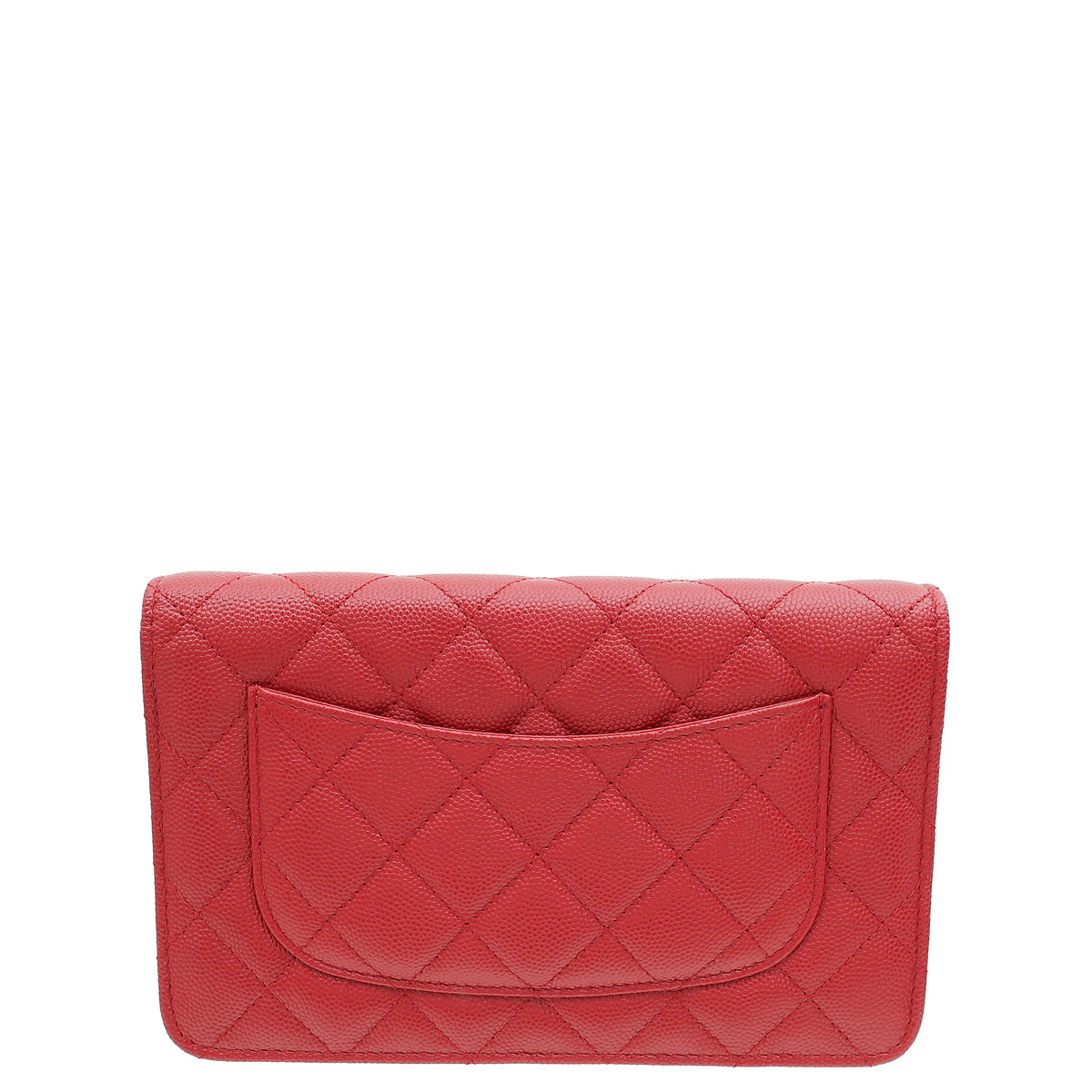 Chanel Red CC Classic Wallet On Chain-Chanel-THE CLOSET