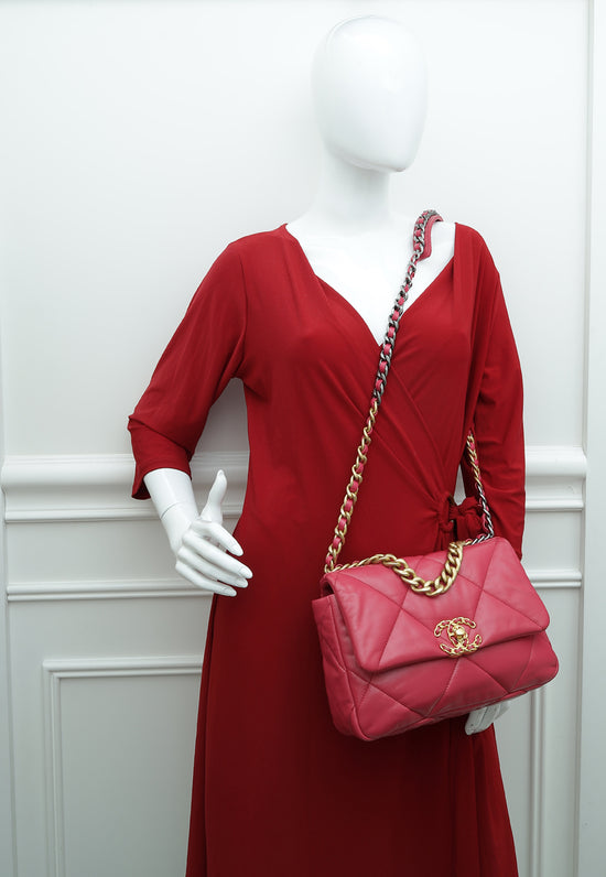 Chanel Fuchsia CC 19 Small Bag – The Closet