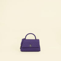 Chanel Purple Coco Handle Large Bag